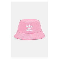 Bavlněný klobouk adidas Originals Adicolor růžová barva, HM1678