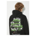 Bavlněná mikina Market Community Garden Hoodie pánská, černá barva, s kapucí, s aplikací, 397000