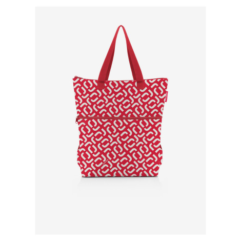 Bílo-červený vzorovaný chladící batoh Reisenthel Cooler-Backpack Signature
