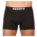 7PACK pánské boxerky Nedeto černé (7NB001-brand)