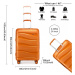 KONO Cestovní kufr na kolečkách s TSA zámkem 70L - oranžová