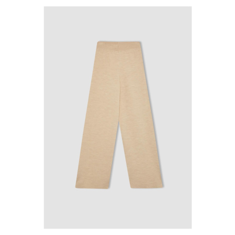 DEFACTO Straight Fit Wide Leg Knitwear Trousers