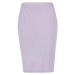Ladies Rib Knit Midi Skirt - lilac