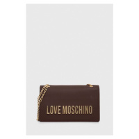 Kabelka Love Moschino hnědá barva