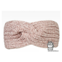 Pletená čelenka Dráče - Twist 01, starorůžová melír Barva: Růžová