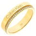 Calvin Klein Pozlacený prsten s krystaly Minimal Linear 35000201 56 mm