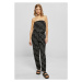 Ladies Viscose Bandeau Jumpsuit - blackflower