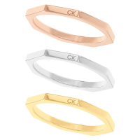 Calvin Klein Slušivá sada ocelových prstenů 35000509 54 mm