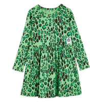 Dětské bavlněné šaty Mini Rodini zelená barva, mini