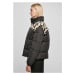 Dámská bunda  // Urban Classics / Ladies AOP Sherpa Mixed Puffer Jacket black/sa