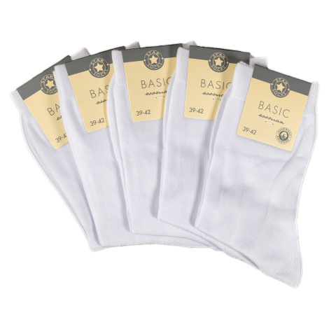 Star Socks Bavlněné ponožky SET 5 - dámské bílé