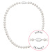Evolution Group Perlový náhrdelník z říčních perel se zapínáním z bílého 14 karátového zlata 822