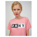 Světle růžové dámské tričko DKNY