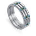 Viceroy Moderní ocelový prsten Kiss 75278A000 53 mm
