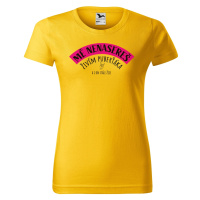 DOBRÝ TRIKO Vtipné dámské tričko s potiskem Mě nenasereš Barva: Žlutá