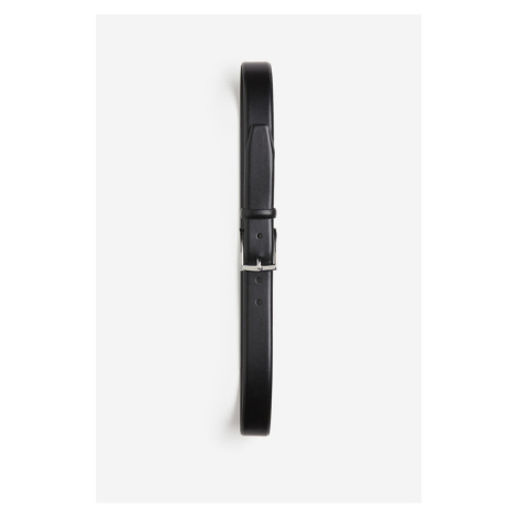 H & M - Kožený pásek - černá H&M