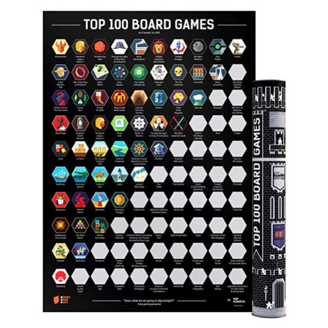 Board Game Geek Scratch-Off Poster Top 100 Board Games