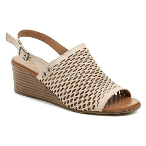 Wild 061-3419-D béžová dámská letní obuv na klínku Béžová
