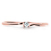 Cutie Diamonds Třpytivý prsten z růžového zlata s briliantem DZ6733-2948-00-X-4 49 mm