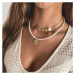 Manoki Perlový náhrdelník Barbara Gold - chirurgická ocel, sladkovodní perla WA488G Zlatá 45 cm 