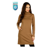 Dámské mikinové šaty s dlouhým rukávem Litex 7D064 | velbloudí