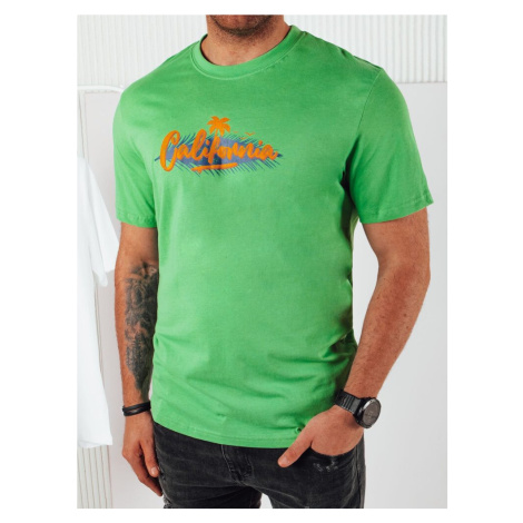 Dstreet Originální zelené tričko s nápisem