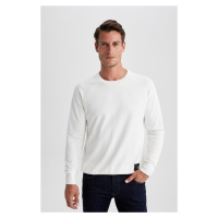 DEFACTO Regular Fit Woven Label Basic Sweatshirt