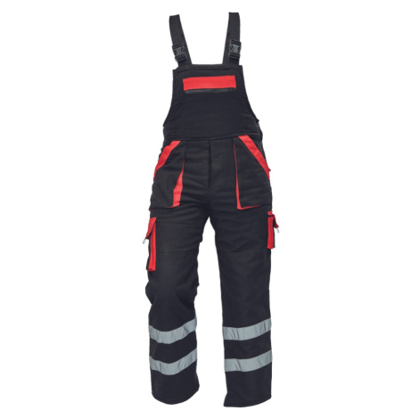 Cerva Max Winter Rflx Pánské zimní pracovní kalhoty s laclem 03020310 černá/červená Červa