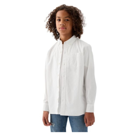 GAP LS POPLIN Chlapecká košile, bílá, velikost