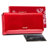 Dámská kožená lakovaná peněženka Frio, červená