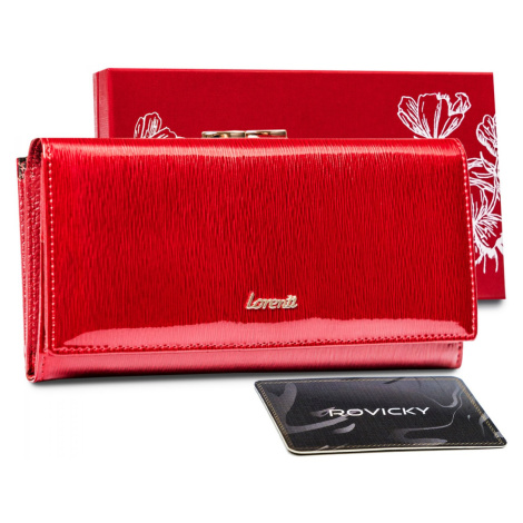 Dámská kožená lakovaná peněženka Frio, červená Lorenti