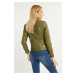 Bunda Monnari Biker Jacket With Stand-Up Collar Bottle Green