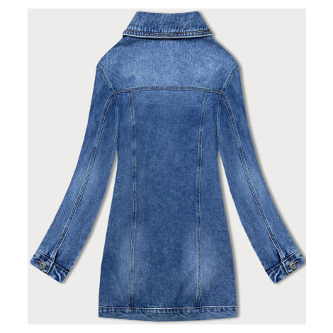 Světle modrá dámská džínová bunda s protrženími (GD8727-K) GOURD JEANS