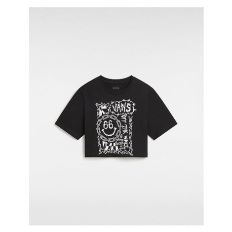 VANS Forever Checker Crew T-shirt Women Black, Size