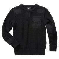 Brandit Svetr dětský Kids BW Pullover černý