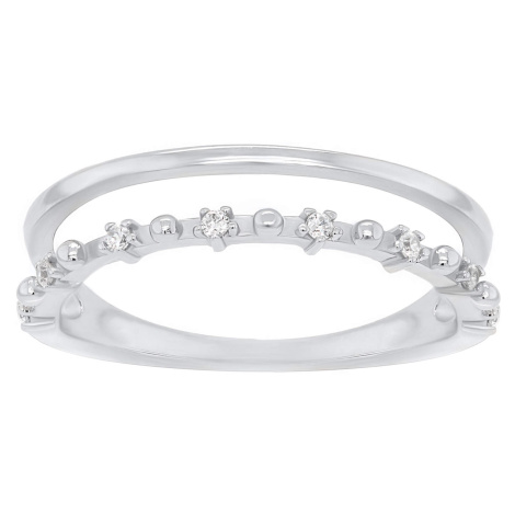 Brilio Silver Okouzlující stříbrný prsten se zirkony GR043W