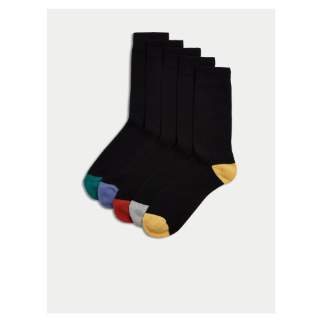 Sada tří párů pánských ponožek v černé barvě Marks & Spencer Cool & Fresh™