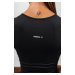 NEBBIA - Crop top tílko CONFIDENCE 476 (black) - NEBBIA