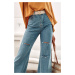 Široké džíny s vysokým pasem