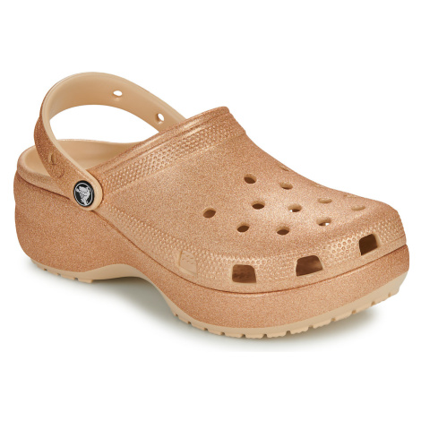 Crocs Classic Platform Glitter ClogW Béžová