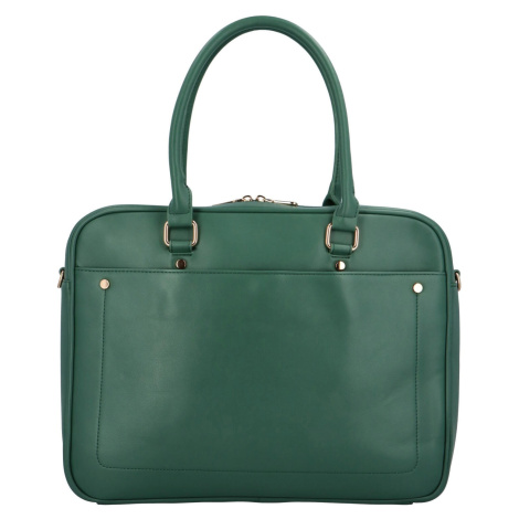 Stylová dámská koženková pracovní taška Perla, zelená
