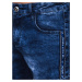 Tmavě modré pánské džínové kalhoty s kapsami Denim vzor