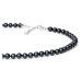 Gaura Pearls Perlový náhrdelník Leola - černá sladkovodní perla, stříbro 925/1000 FORB555-C 40 c