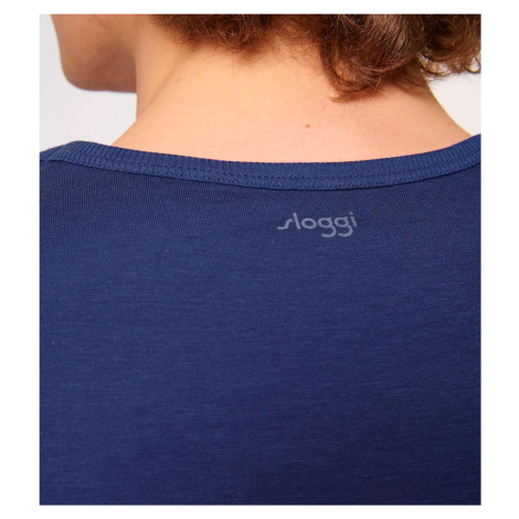 Pánské tričko GO Shirt O-Neck Regular Fit - VINTAGE DENIM - modrá 00QF - SLOGGI