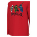 Dětská bavlněná košile s dlouhým rukávem Lego x Ninjago červená barva, s potiskem