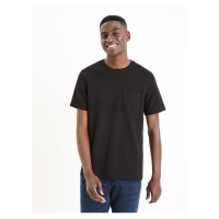 Černé pánské basic tričko Celio Gepik