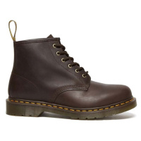 Kožené kotníkové boty Dr. Martens 101 dámské, hnědá barva, na plochém podpatku, DM27761201