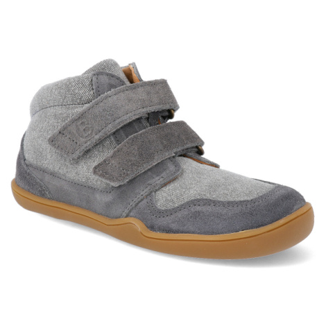 Barefoot kotníková obuv bLIFESTYLE - Loris velcro grau šedá