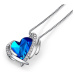 Éternelle Náhrdelník Swarovski Elements Amorita Sapphire Blue NH2131-SN6000A(9) Modrá 45 cm + 5 