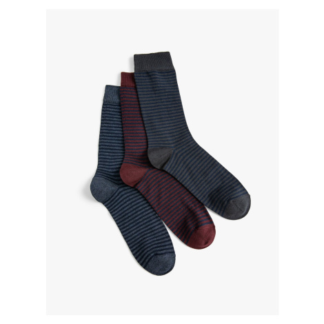 Koton 3-Piece Striped Socks Set Multi Color